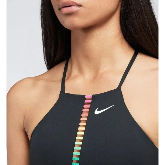 NWT Nike Dri-FIT Women's Size XS Indy Rainbow Ladder Sports Bra Padded - Picture 3 of 8